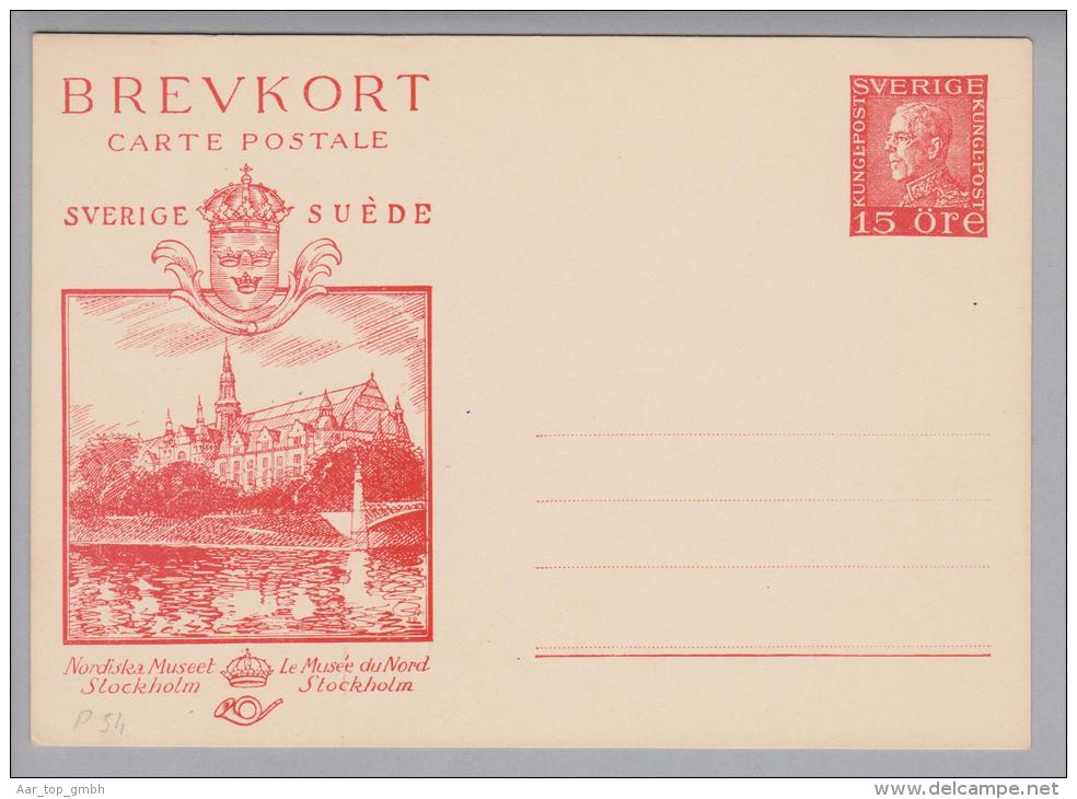 Schweden Bildpostkarte 1929 Mi# P54 Ungebraucht Nordiska Museet Stockholm - Enteros Postales