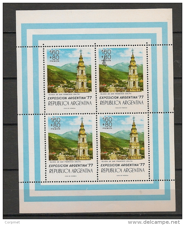 ARGENTINA - PHILATELIC EXPOSITION ARGENTINA¨77 - Complete Feuillet De 4 Stamps - Yvert # 1098 - ** MINT NH - Neufs