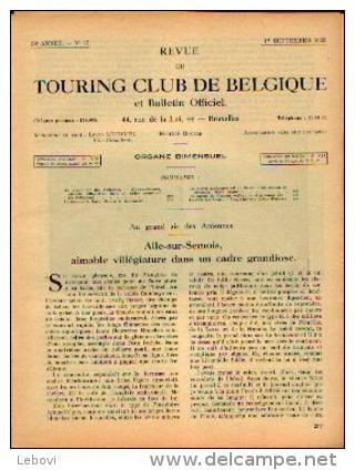 Dans « Touring  Club De Belgique» 01/09/1932 : Article Sur « ALLE-SUR-SEMOIS» - Autres & Non Classés