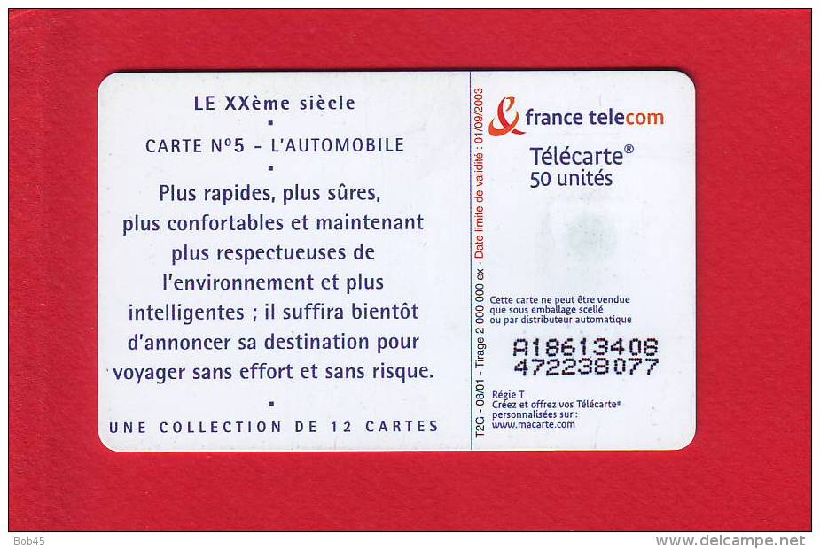 83 - Telecarte Publique XX Siecle N° 5 Automobile (F1157A) - 2001