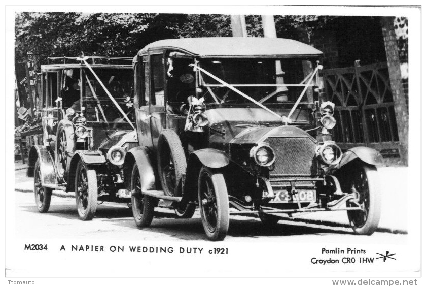 Napier Wedding Car  -  1921   -  Pamlin Prints Real Photo Postcard   -  CP - PKW