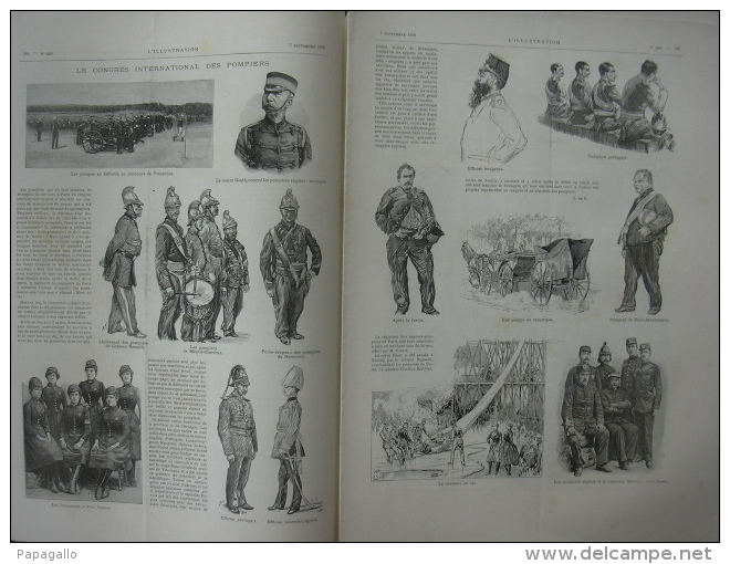 L’ILLUSTRATION 2428 TELEPHONE/ POMPIERS/ GRANDES MANŒUVRES/ EXPOSITION  7 Septembre 1889 - 1850 - 1899