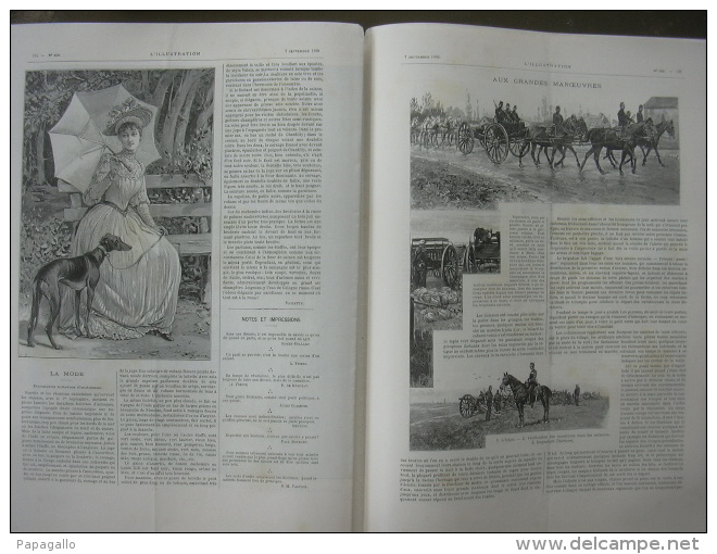 L’ILLUSTRATION 2428 TELEPHONE/ POMPIERS/ GRANDES MANŒUVRES/ EXPOSITION  7 Septembre 1889 - 1850 - 1899