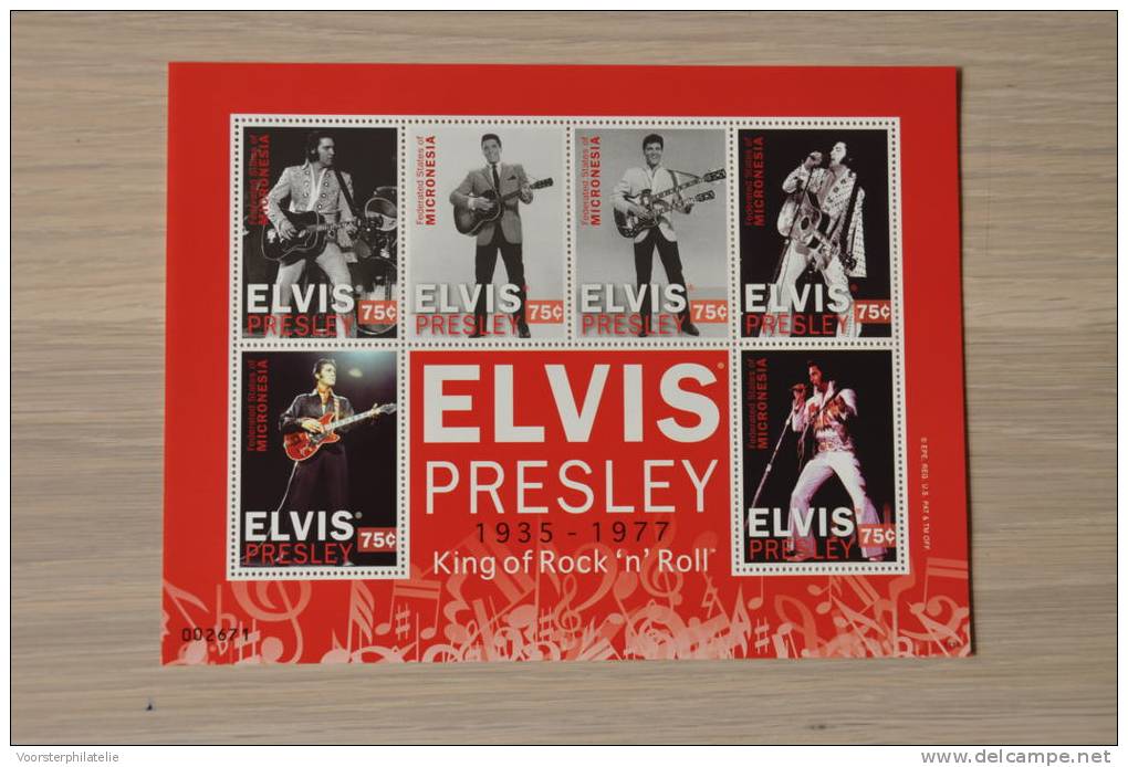 M1 ++ MICRONESIE 2011 ELVIS PRESLEY SHEET  RED MNH ** - Micronesia