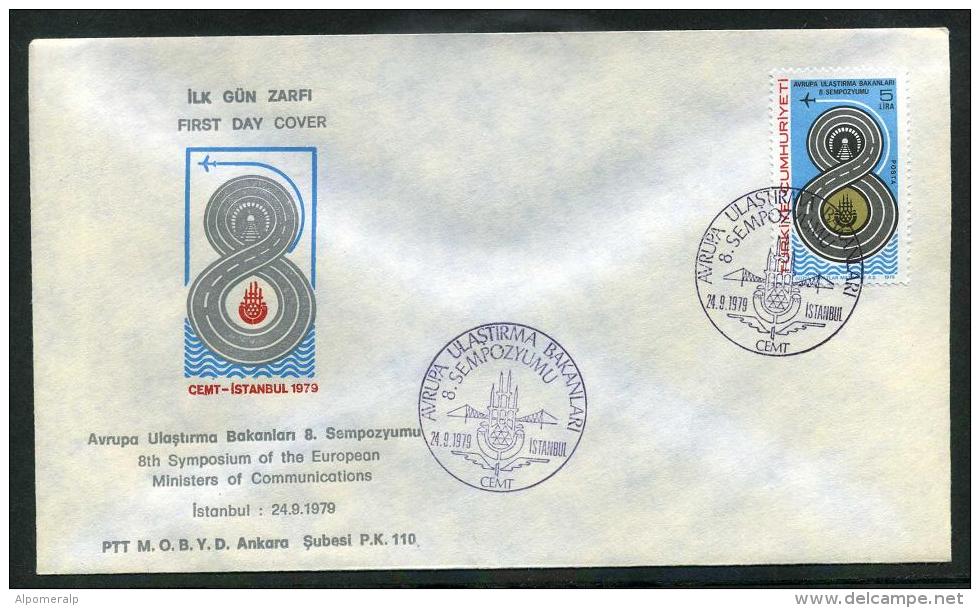 Turkey 1979 European Traffic Conference | Road Sign Mi 2492 FDC - FDC