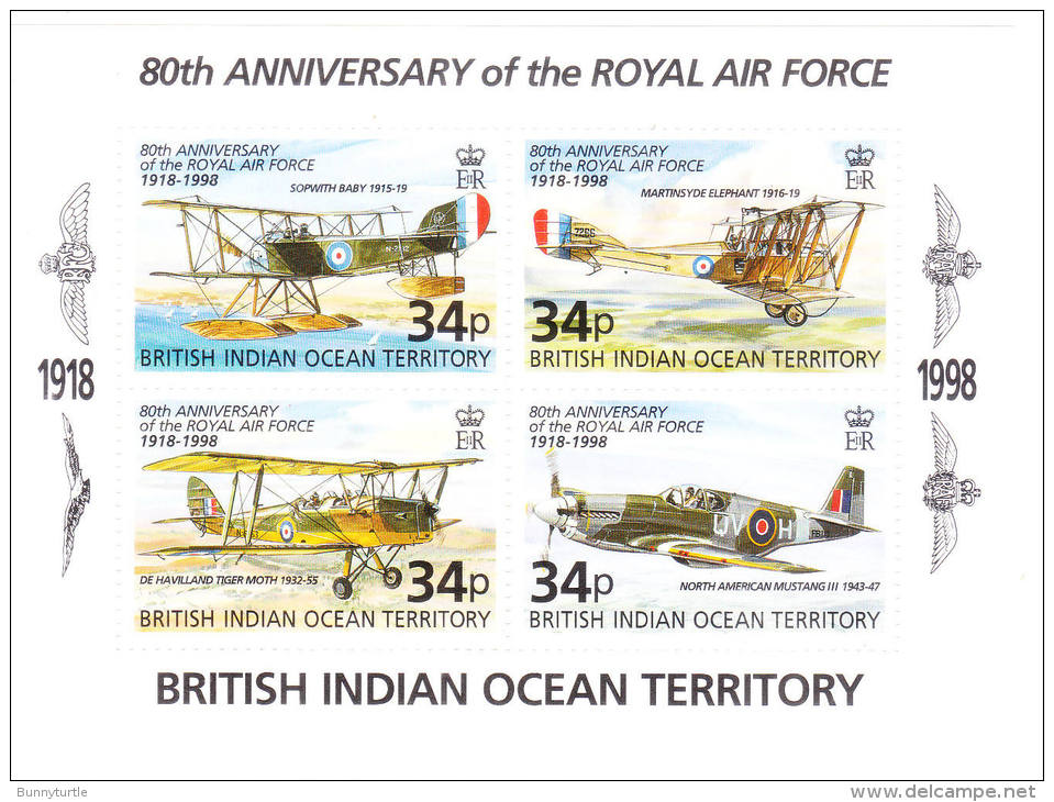 British Indian Ocean Territority BIOT 1998 Royal Airforce S/S MNH - Britisches Territorium Im Indischen Ozean