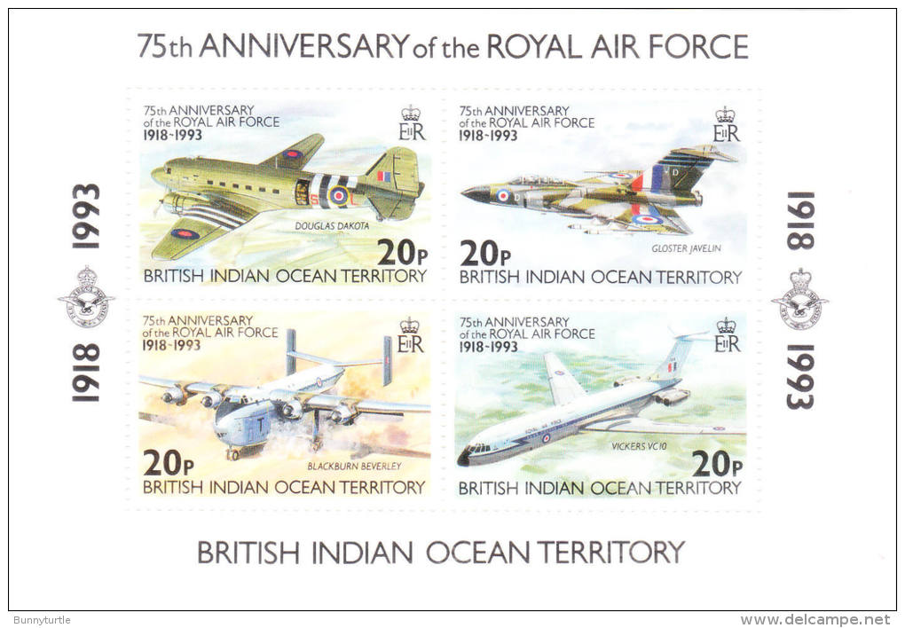 British Indian Ocean Territority BIOT 1993 Royal Airforce S/S MNH - Territoire Britannique De L'Océan Indien