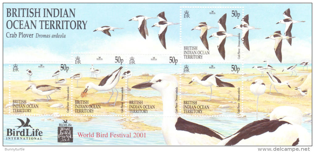 British Indian Ocean Territority BIOT 2001 Birdlife International Festival S/S MNH - Territorio Britannico Dell'Oceano Indiano