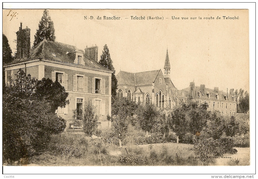 CPA 72 TELOCHE Une Vue Sur La Route De Teloché . N-D Du Rancher - Autres & Non Classés