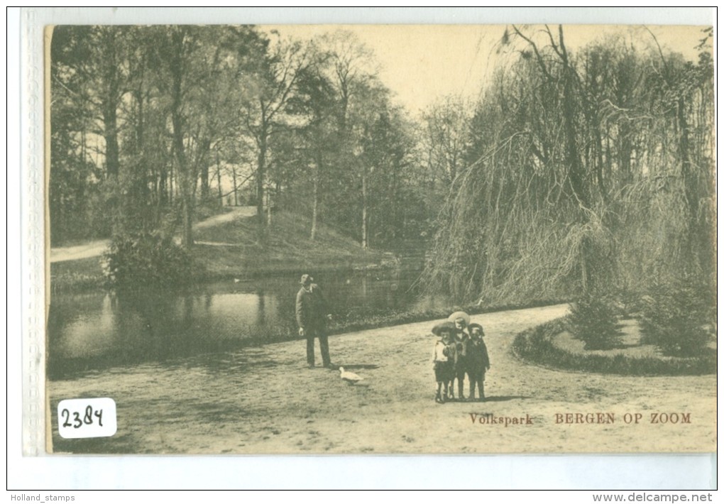 BERGEN OP ZOOM * VOLKSPARK * ANSICHTKAART * CPA * (2384) GELOPEN IN 1922 Naar SAS VAN GENT - Bergen Op Zoom