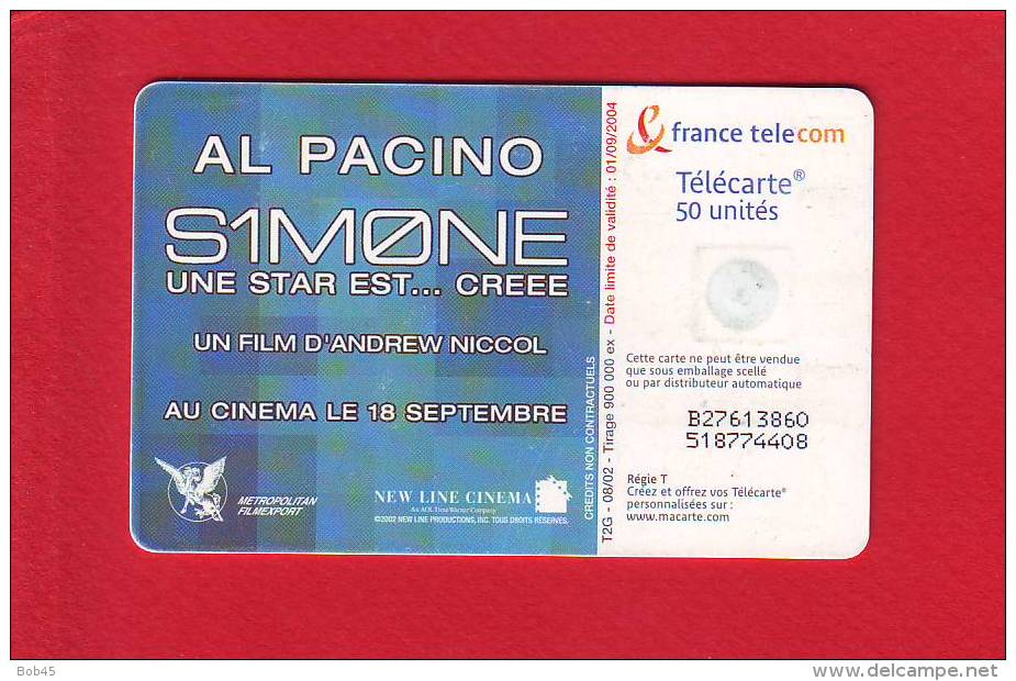 99 - Telecarte Publique Simone 1 Al Pacino (F1234) - 2002