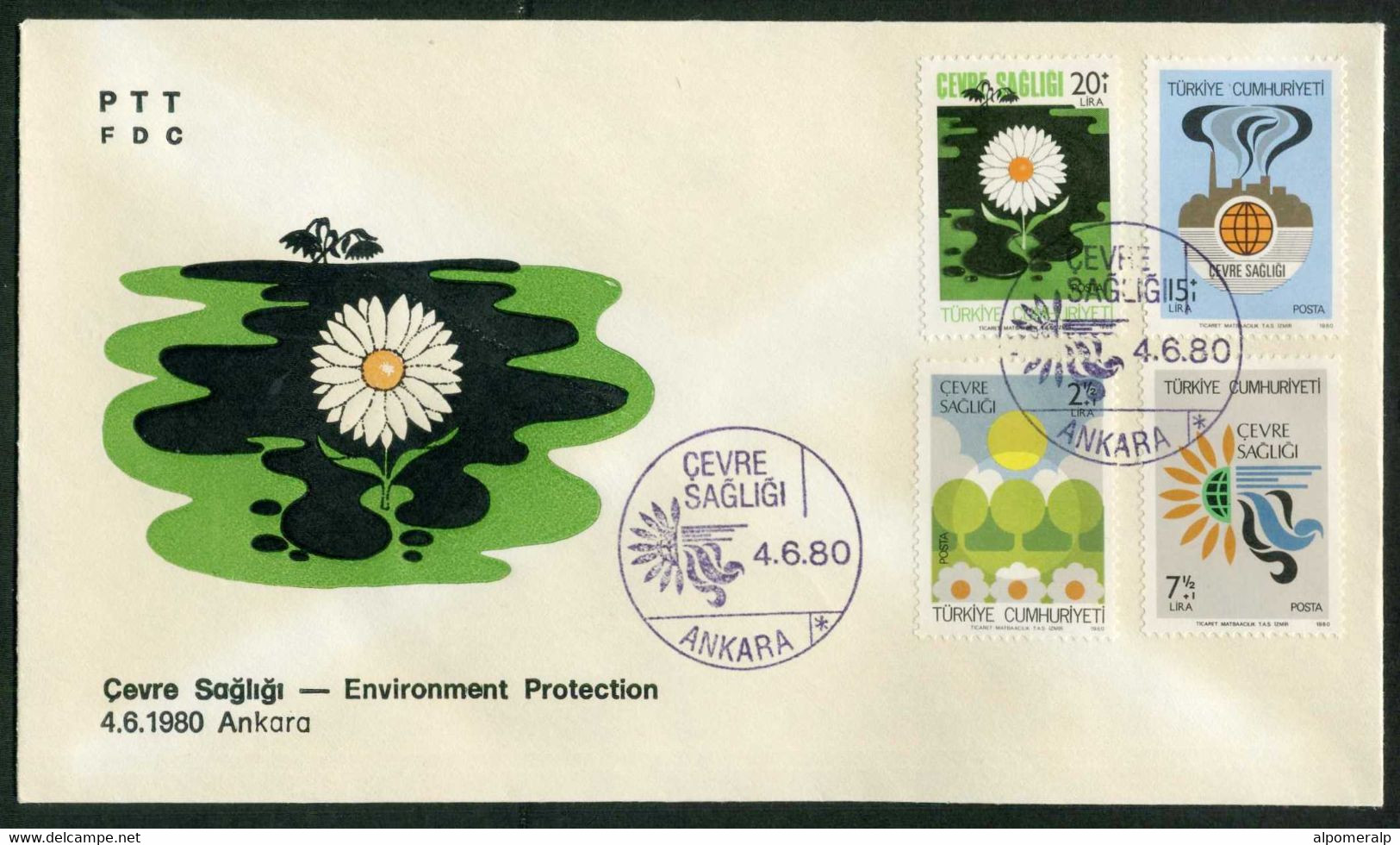 Turkey 1980 Environment Protection Mi 2513-2516 FDC - FDC