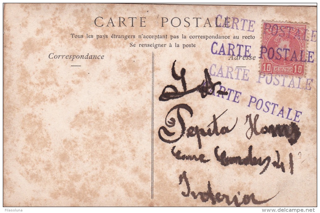 00981 Postal De Barcelona Con Varias Marcas Carte Postale RARA - Cartas & Documentos