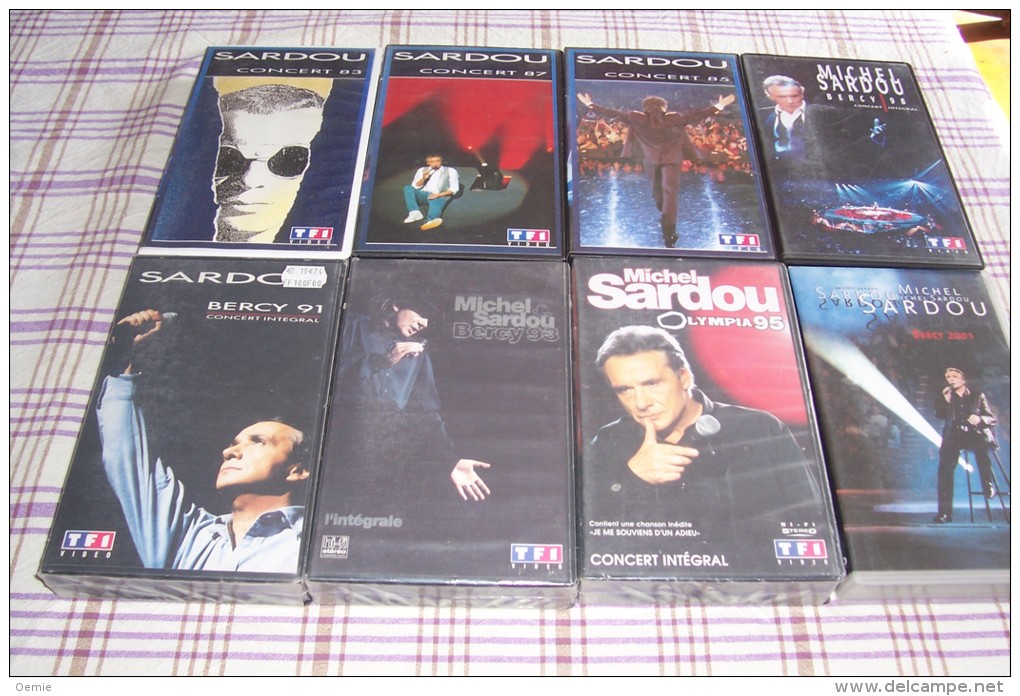 MICHEL SARDOU  °°°°  COLLECTION DE 8 K7 VIDEOS - Colecciones & Series