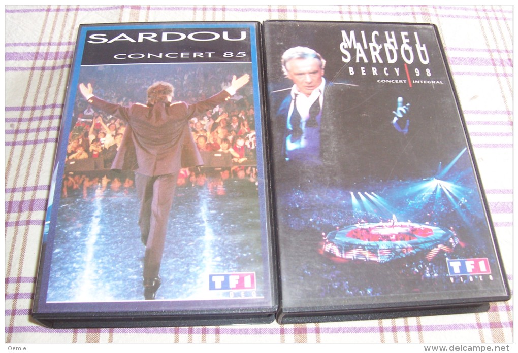 MICHEL SARDOU  °°°°  COLLECTION DE 8 K7 VIDEOS - Verzamelingen, Voorwerpen En Reeksen