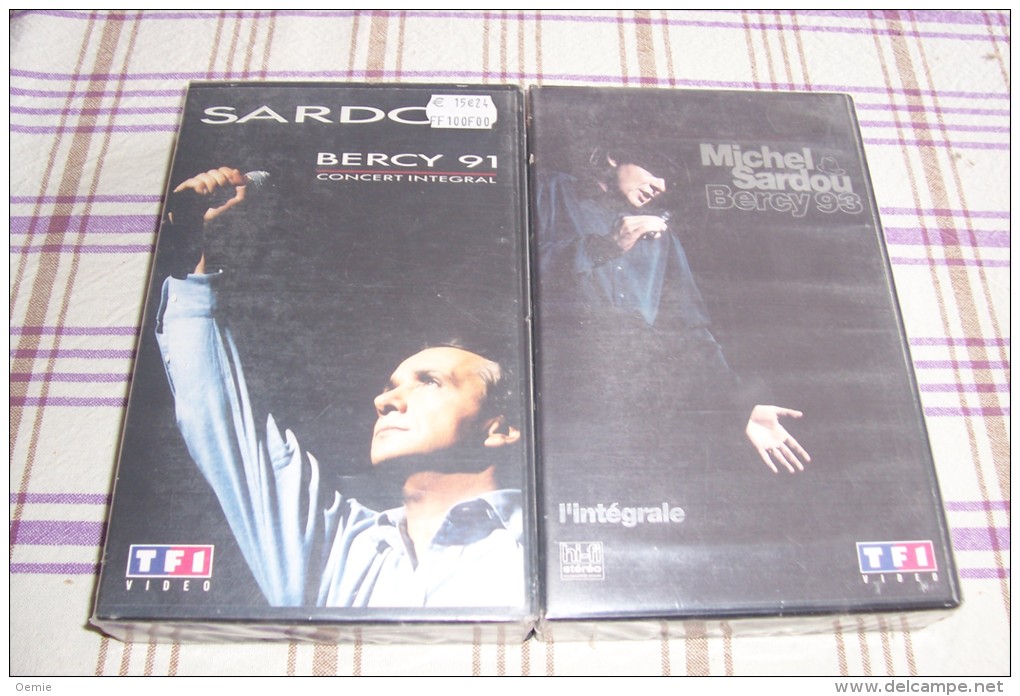 MICHEL SARDOU  °°°°  COLLECTION DE 8 K7 VIDEOS - Collections, Lots & Séries