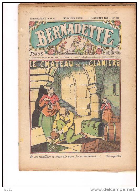 BERNADETTE, L'amie Des Jeunes Filles, N° 410, 7 Novembre 1937 LE CHATEAU DE LA GLANIERE + Vie Publique De Jésus - Bernadette