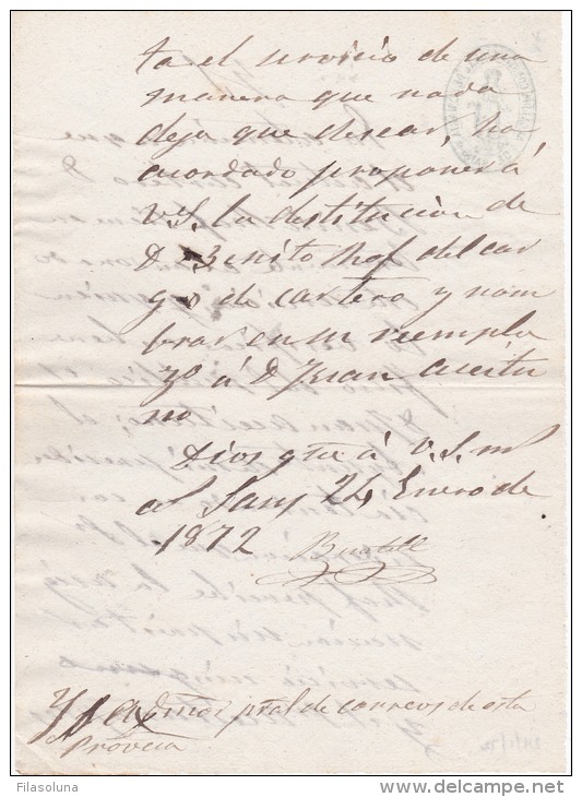 01008 Carta Asamblea Constitucional 1872 - Cartas & Documentos
