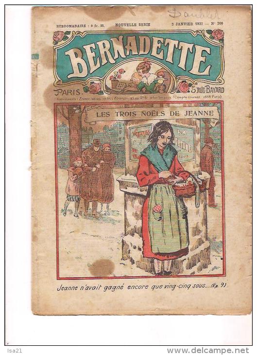 BERNADETTE, L'amie Des Jeunes Filles, N° 366, 3 Janvier 1937 Les Trois Noëls De Jeanne - Bernadette