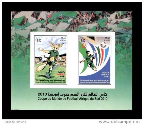 Algérie Algeria Bloc Block Soccer Football Fussball Coupe Monde World Cup 2010 Block Bloc Imperforate  ND Non Dentelé - 2010 – South Africa