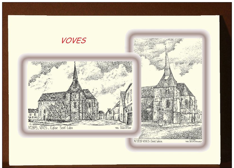 CP NB 28028-28075 - CARTE POSTALE DESSIN 2 VUES - 28 VOVES - Autres & Non Classés