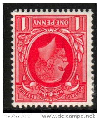 GB Scott 211 - SG440i, 1934 Photogravure 1d Inverted Watermark MH* - Unused Stamps