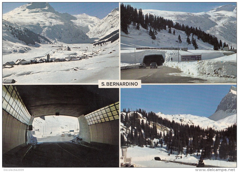 ZS45934 San Bernardino Strassentunnel Hinterrhein Nordseite    2 Scans - Hinterrhein