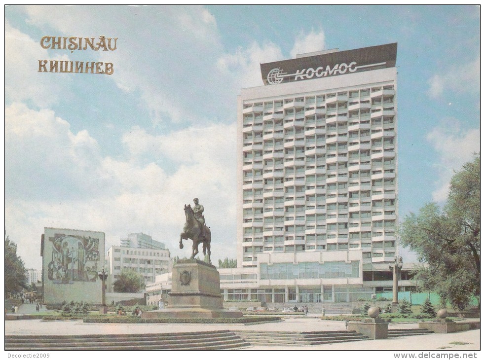 ZS46073 Hotelul Cosmos De Pe Piata Gr Kotovski   Chisinau   2 Scans - Moldavie