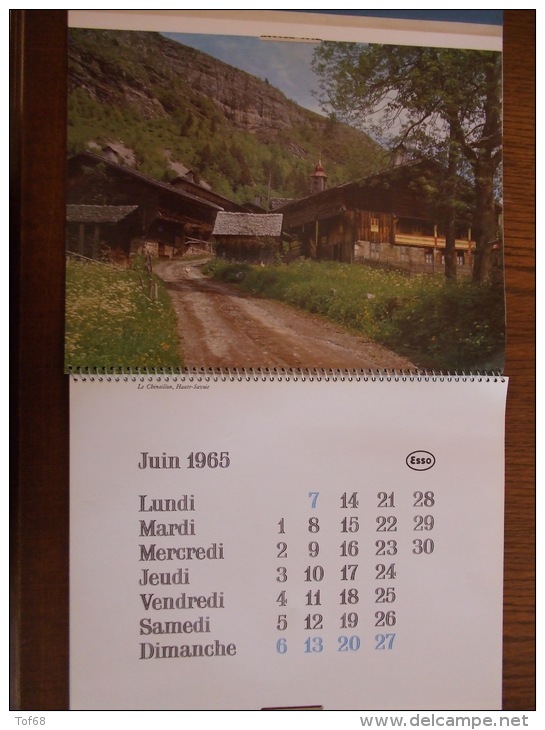 Calendrier Esso 1965 Visages De France - Grand Format : 1961-70