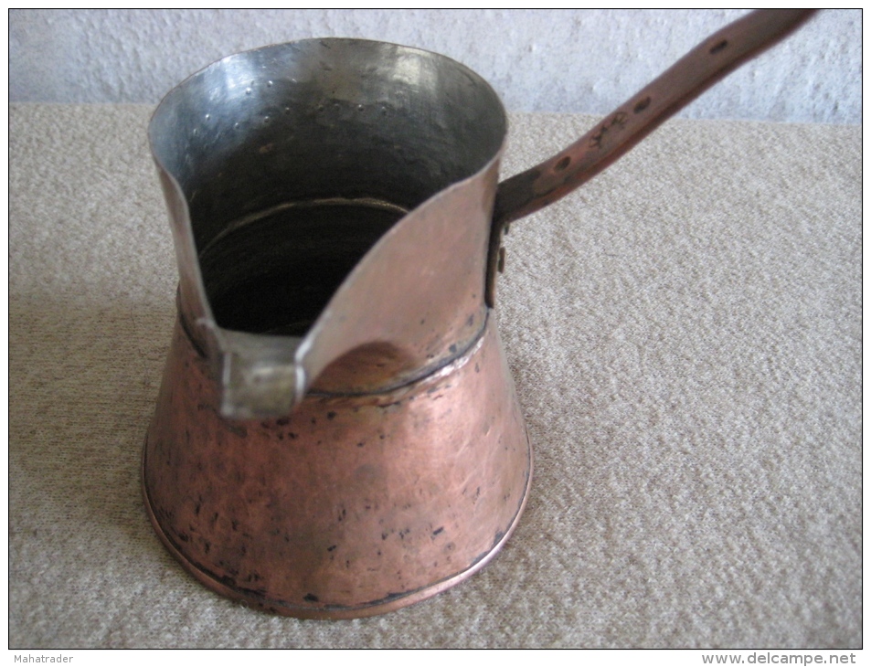 Hand Hammered Copper Coffee Pot, Cezve, Ibrik Decoration Handmade - Rame