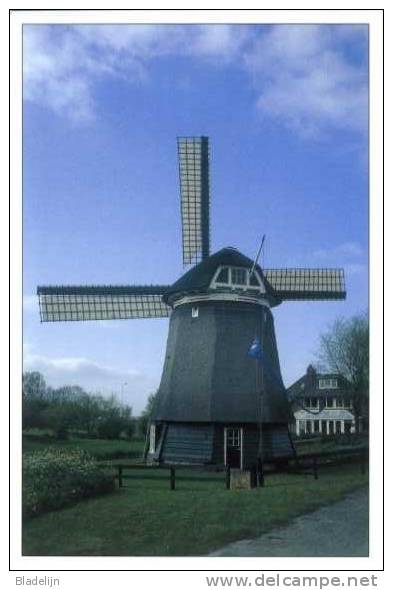 ALKMAAR-Koedijk (N.H.) - Molen/moulin - De Sluismolen VOOR De Brand In 2001. Historische Opname. Kaart Herbouwactie - Alkmaar