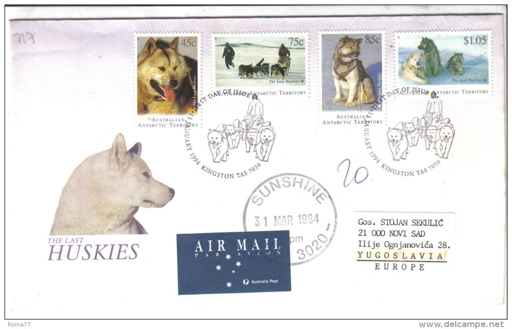 SS727 - AAT 1994 , Cani Serie 98/101 . FDC 13/1/1994 - FDC