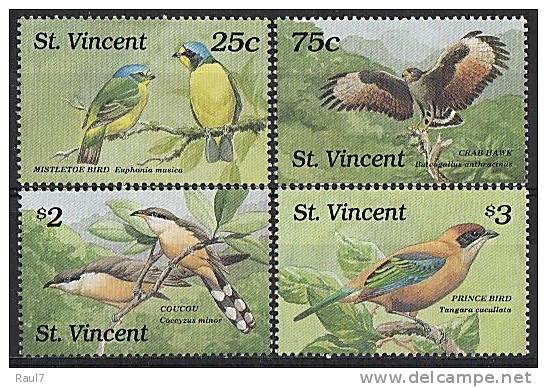 St VINCENT // 1989 Faune Oiseaux De St Vincent  // 4v NEUFS *** (MNH S - St.Vincent (1979-...)