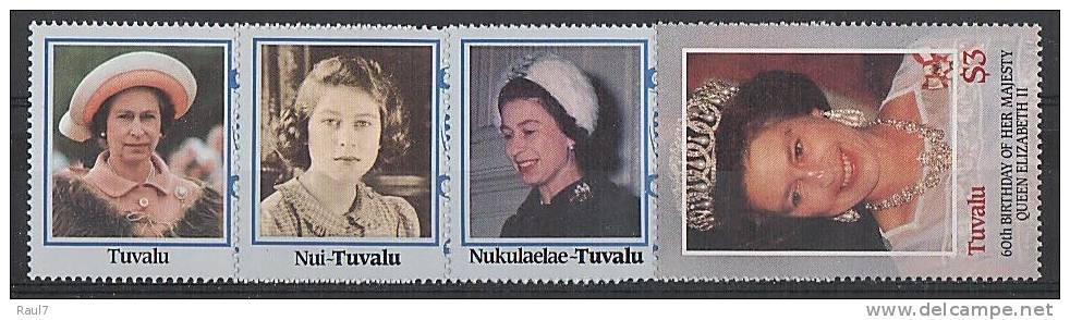 Tuvalu - 60e Ann Reine Elisabeth II - 4v Neufs ** // Mnh - Tuvalu (fr. Elliceinseln)