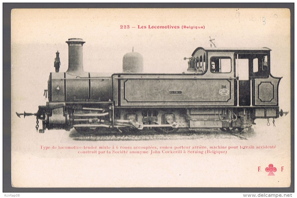 Locomotive Construite Par La  Société Anonyme Jhon Cockerill à Seraing . - Trains