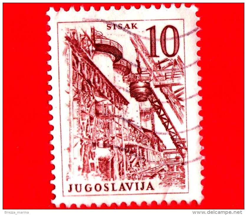 JUGOSLAVIA  - Usato - 1958 - Acciaieria - Sisak   - 10 - Used Stamps