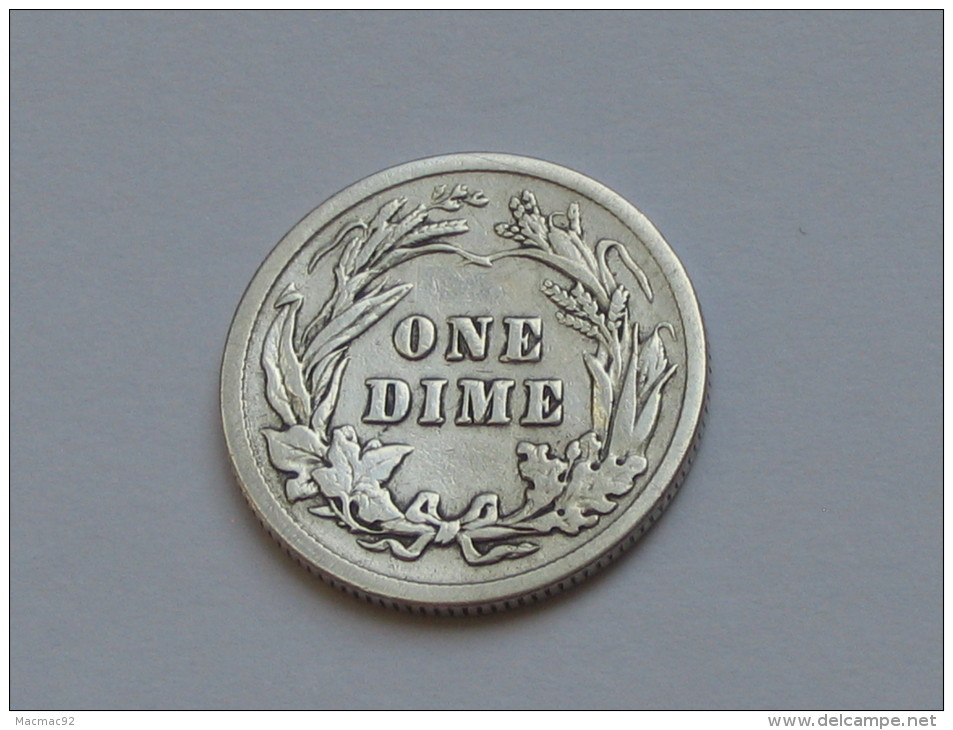 Etats-Unis -USA - One 1 Dime 1912 - Barber Dime -  United States Of America - 1837-1891: Seated Liberty (Liberté Assise)