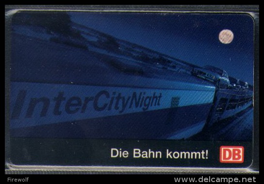 G04 - Germany 12DM 1996 DB InterCityNight Train Cars Moon Deutsche Bahn Railways - S-Series : Guichets Publicité De Tiers