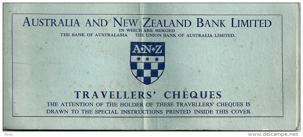 AUSTRALIA UNITED KINGDOM COVER OF TRAVEL CHEQUES ISSUED BY ANZ BANK IN UK DATED 03.1952 VF READ DESCRIPTION!! - Autres & Non Classés