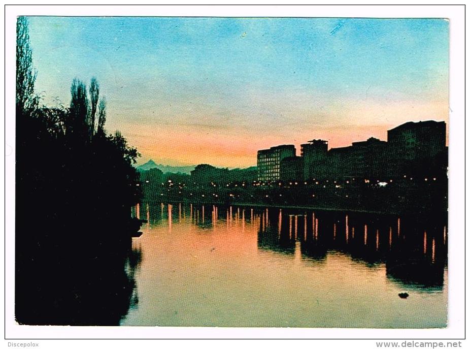 E2527 Torino - Crepuscolo Sul Po - Panorama / Viaggiata 1968 - Fiume Po