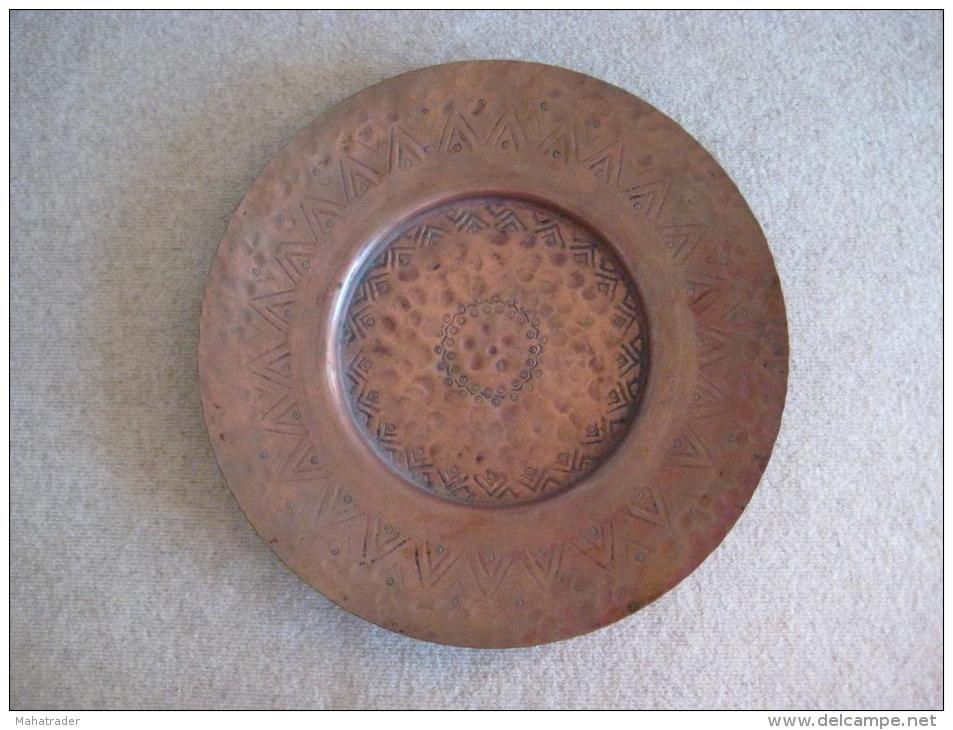 Hand Hammered Copper Plate Decoration Handmade Wall Hanging - Koper