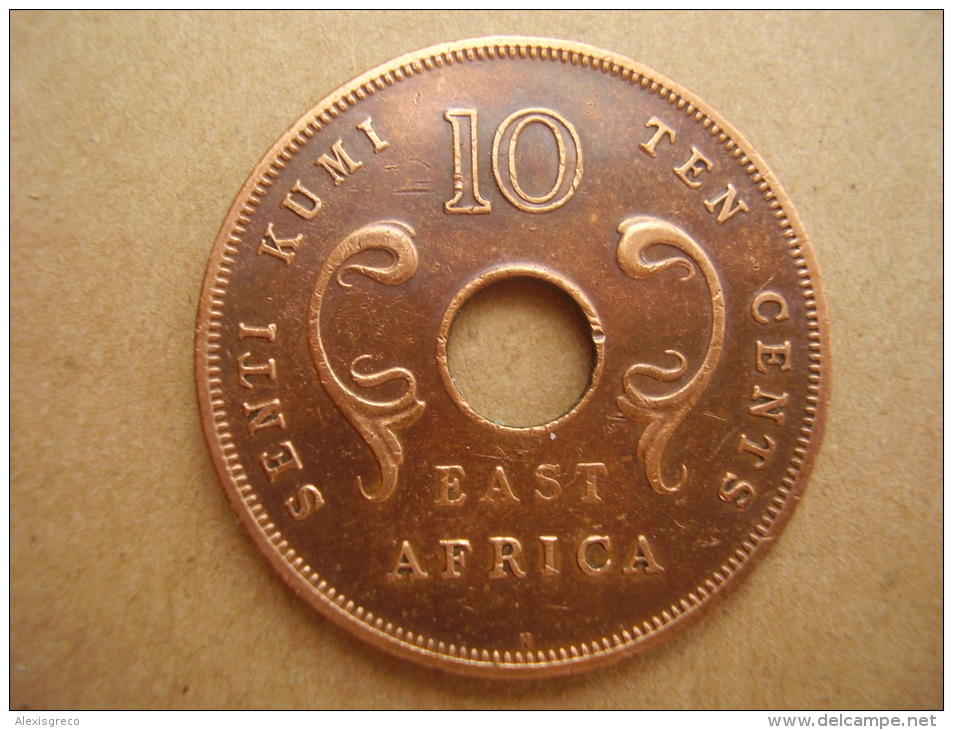BRITISH EAST AFRICA USED TEN CENT COIN BRONZE Of 1964 - George VI. - Colonie Britannique