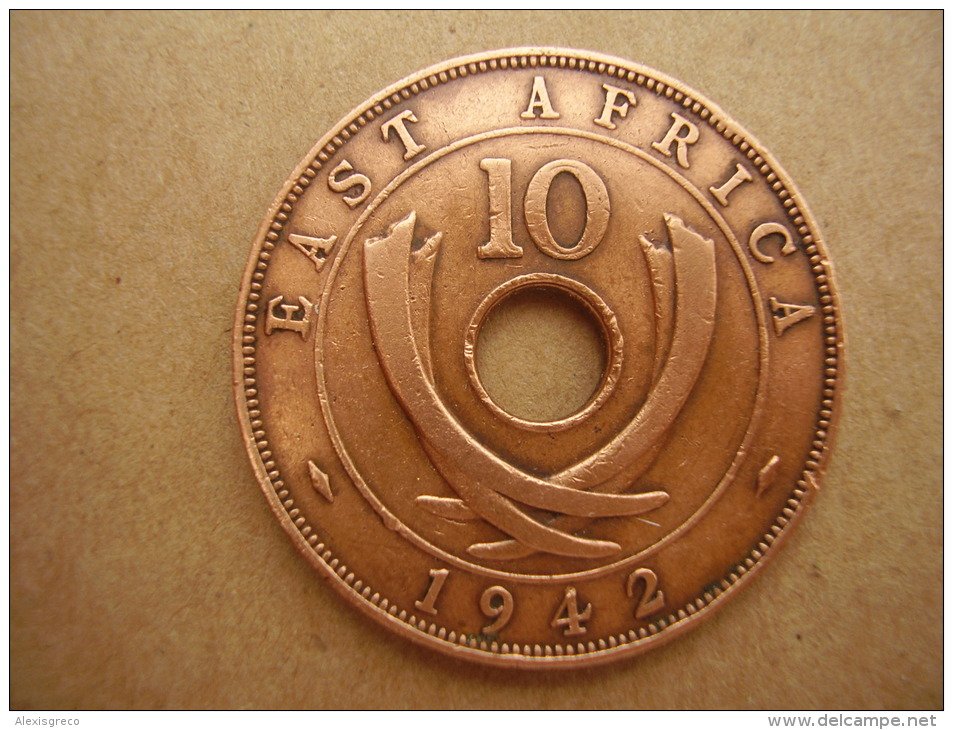 BRITISH EAST AFRICA USED TEN CENT COIN BRONZE Of 1942 - George VI. - Britse Kolonie