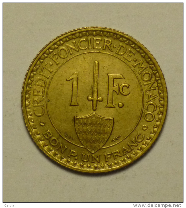 Monaco 1 Franc 1926 HIGH GRADE # 1 - 1922-1949 Louis II.