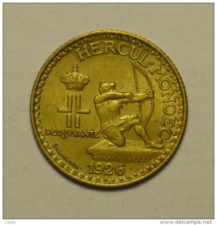 Monaco 1 Franc 1926 HIGH GRADE # 1 - 1922-1949 Louis II.