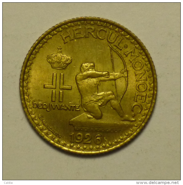 Monaco 1 Franc 1926 HIGH GRADE # 2 - 1922-1949 Louis II