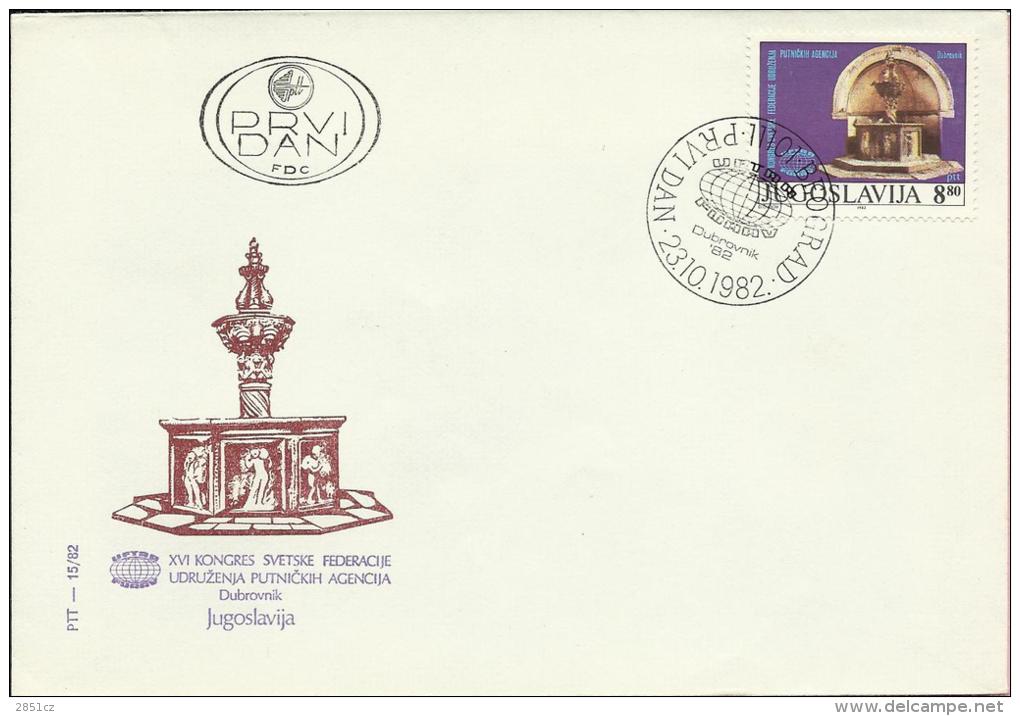 16th Congress Of The World Federation Of Association Of Travel Agencies, 23.10.1982., Yugoslavia, FDC PTT - 15/82 - FDC