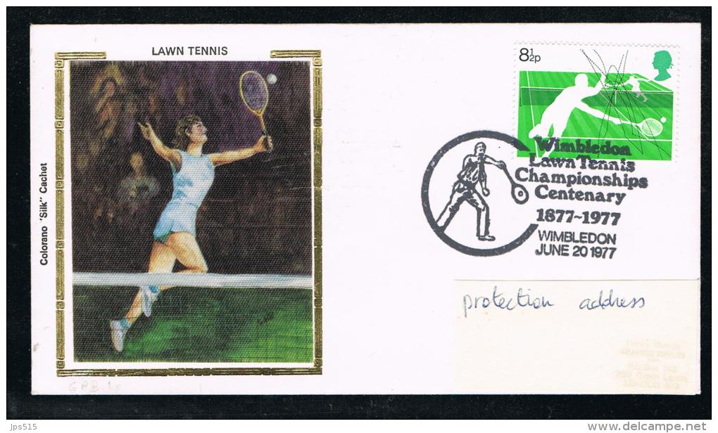 TENNIS - GB - Wimbledeon Centenary 1877- 1977- Handstamp On Lettre - Explorers