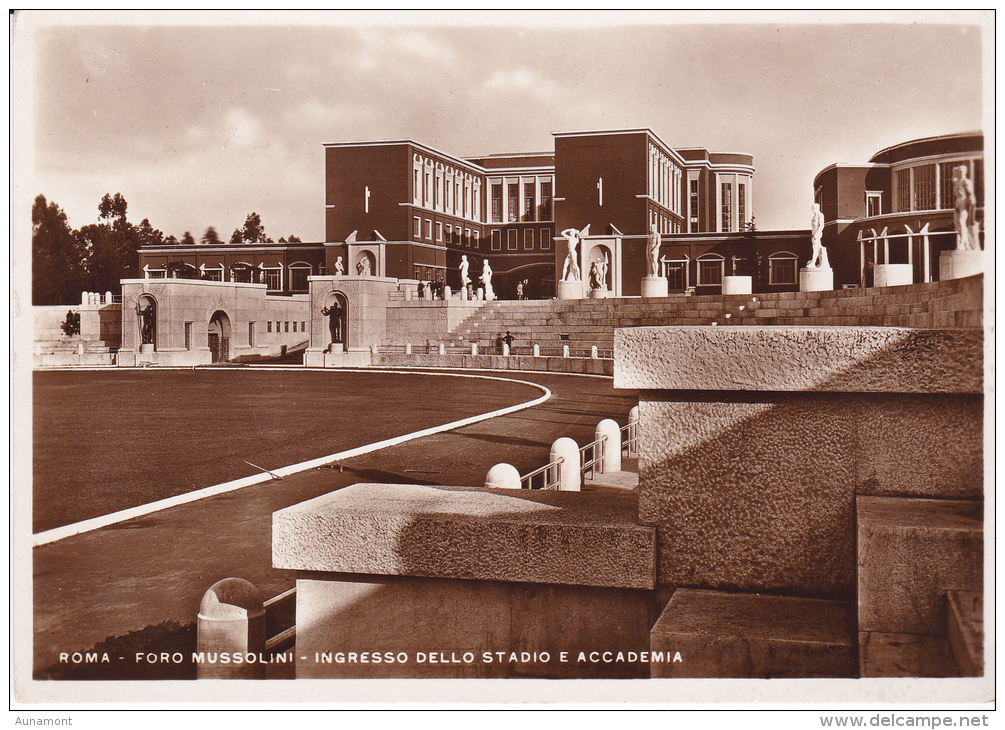 Italia--Roma--1936--Foro Mussolini--Ingresso Dello Stadio E Accademia- - Stadien & Sportanlagen