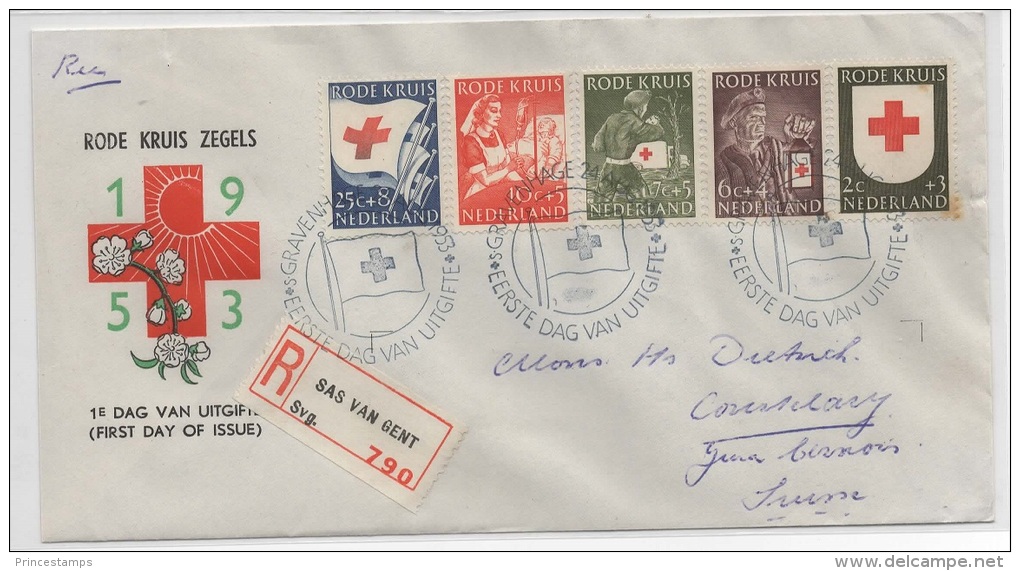 Holland - Nederland (1953) - FDC / SPD -  /  Roten Kreuz - Red Cross - Croix Rouge - Cruz  Roja - Croce Rossa - Rode Kruis